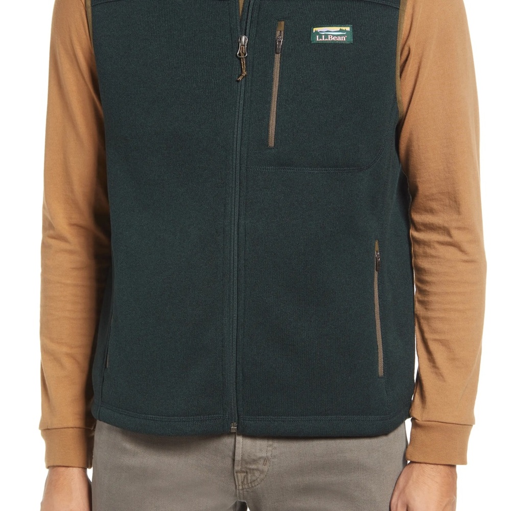 L.L. Bean Men's Charcoal Fleece Vest